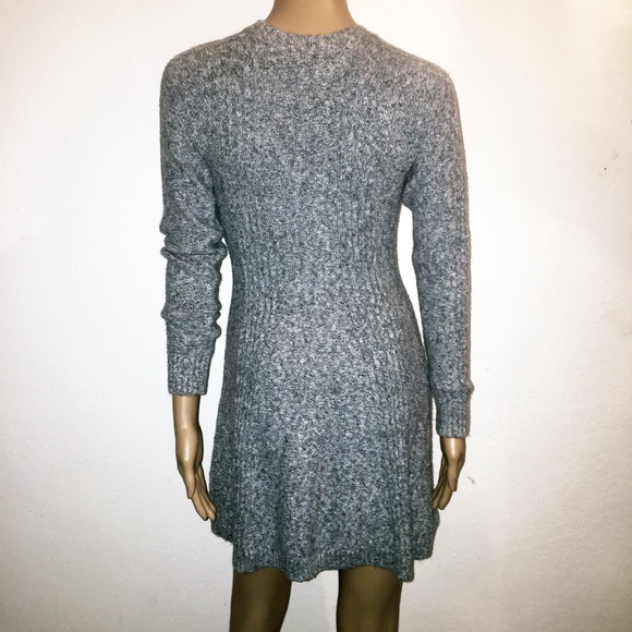 HOLLISTER GREY RIBBED SWEATER DRESS SIZE M - Picture 3 of 5
